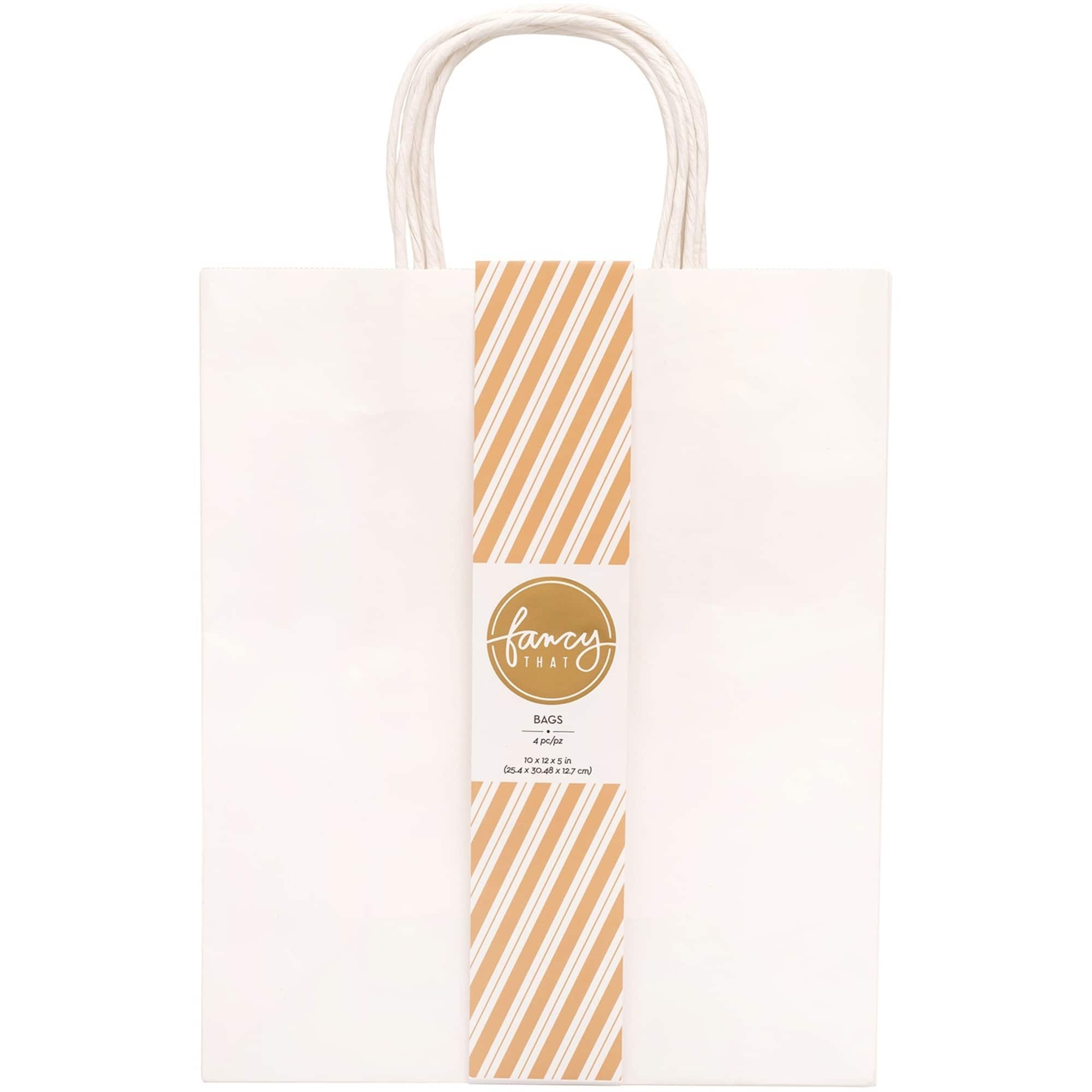 American Crafts™ Fancy That Large White Gift Bags, 4ct.